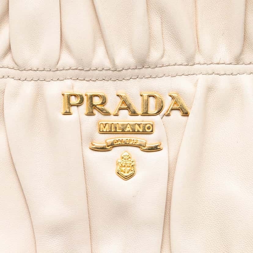 Prada Nappa Gaufre Satchel Brown Leather Very good condition - Box View