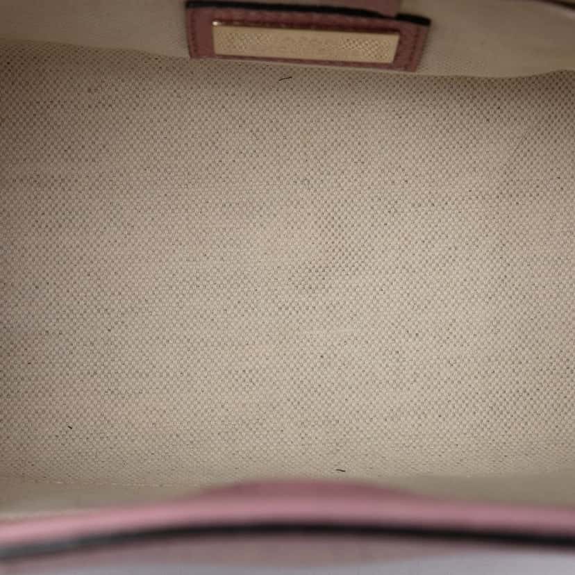 Gucci Mini Bicolor Calfskin Bamboo Shopper Satchel Pink Leather Very good condition - Model View