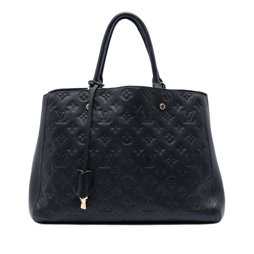 Louis Vuitton Monogram Empreinte Montaigne GM Black Leather Very good condition - Front View