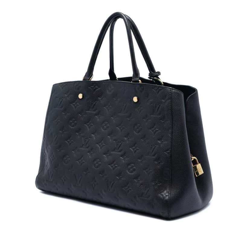 Louis Vuitton Monogram Empreinte Montaigne GM Black Leather Very good condition - Back View