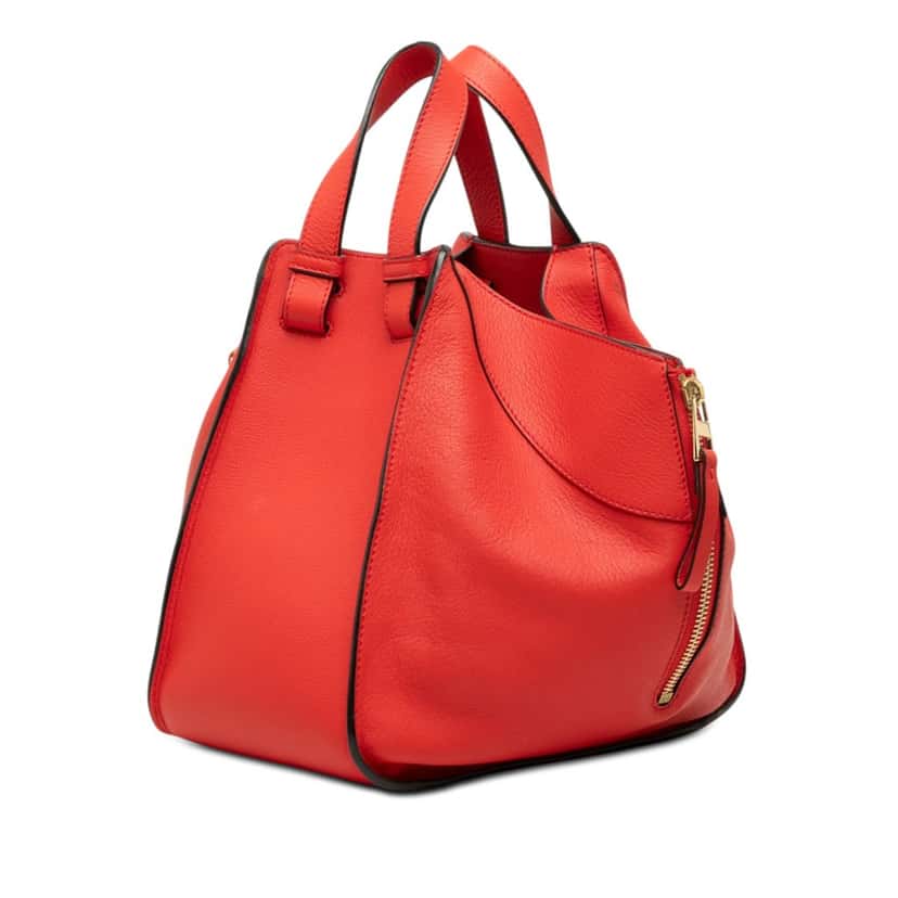 Loewe Small Calfskin Hammock Satchel Red Leather Very good condition - Back View