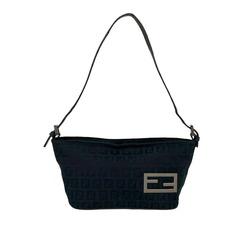Fendi Zucchino Canvas Shoulder Bag