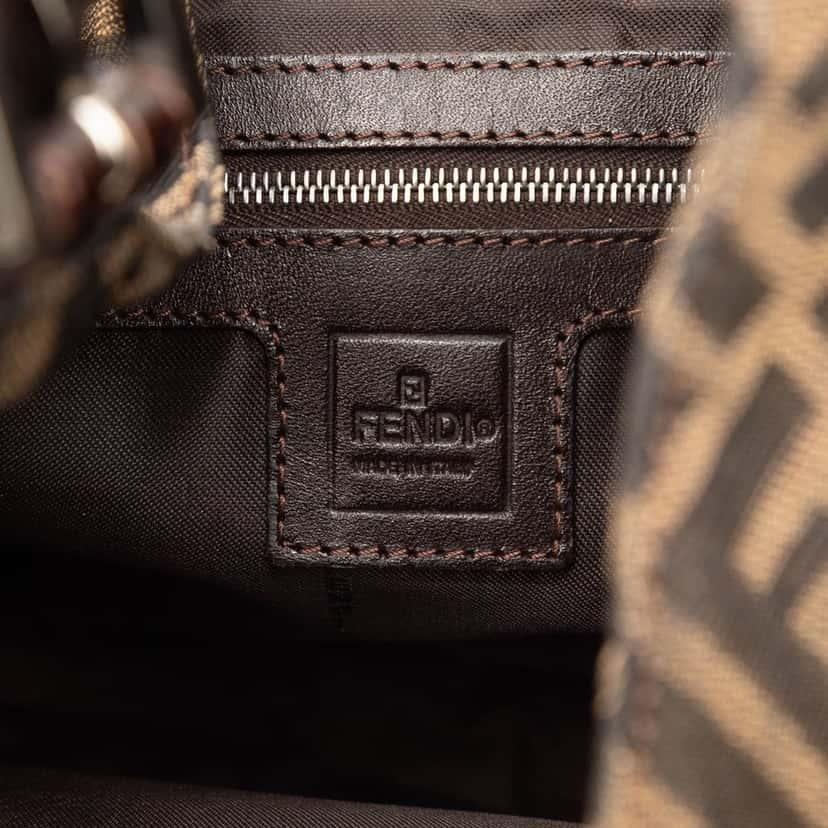 Fendi Zucca Canvas Shoulder Bag Brown Very good condition - Box View