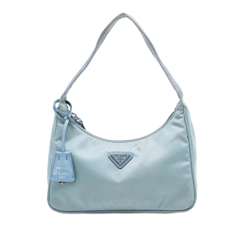 Prada Tessuto Re Edition 2000 Shoulder Bag Blue Very good condition - Front View