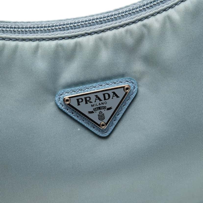 Prada Tessuto Re Edition 2000 Shoulder Bag Blue Very good condition - Box View