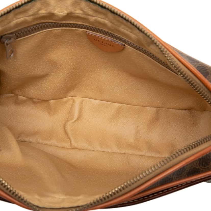 Celine Macadam Coated Canvas Clutch Brown Very good condition - Model View
