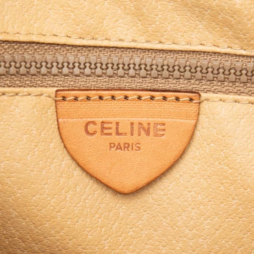 Celine Macadam Coated Canvas Clutch Brown Very good condition - Box View