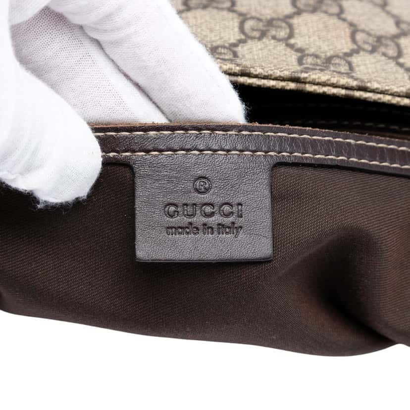 Gucci GG Supreme Crossbody Beige Very good condition - Box View