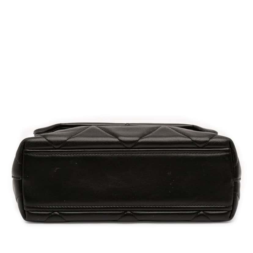 Prada Small Nappa Triangle Stitched Spectrum Flap Black Leather Very good condition - Inside View