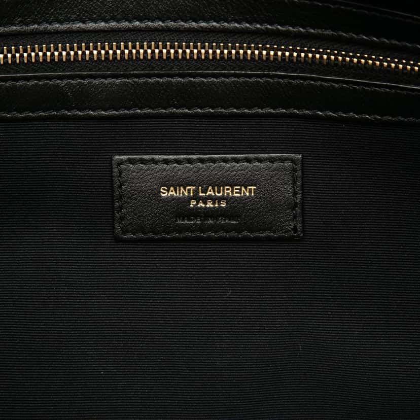 Saint Laurent Bicolor Canvas and Leather Cabas Tote White Very good condition - Box View