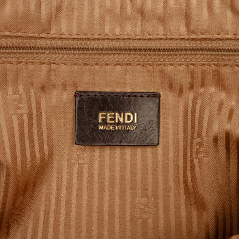Fendi Large Calfskin Mamma Forever Shoulder Bag Brown Leather Good condition - Box View