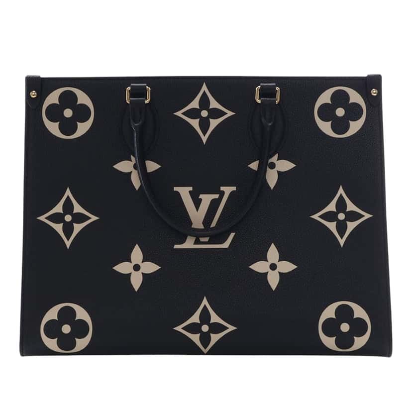 Louis Vuitton Bicolor Monogram Empreinte Giant Onthego MM Black Leather Very good condition - Front View