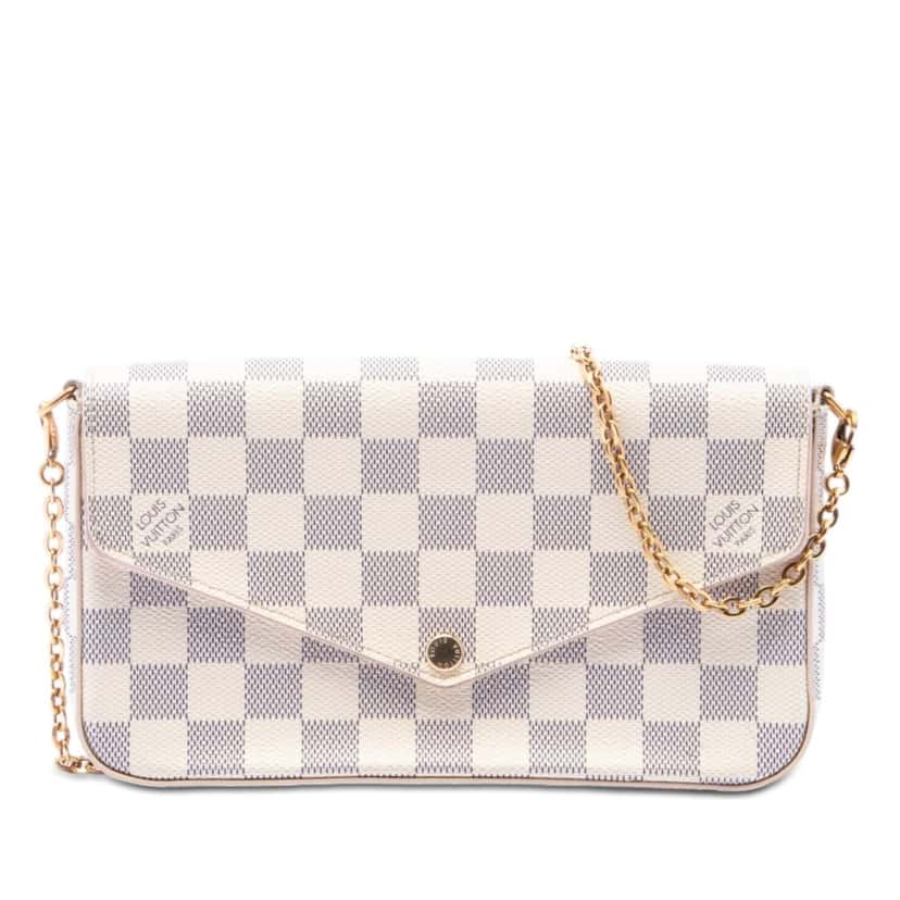 Louis Vuitton Damier Azur Pochette Felicie White Very good condition - Front View