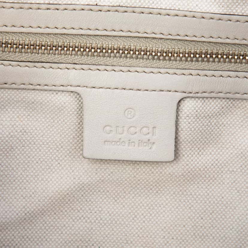 Gucci Microguccissima Nice Boston Bag White Leather Very good condition - Box View