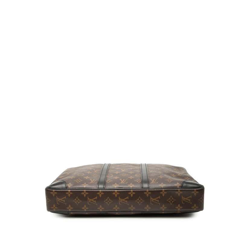 Louis Vuitton Monogram Macassar Porte Documents Voyage GM Brown Very good condition - Inside View