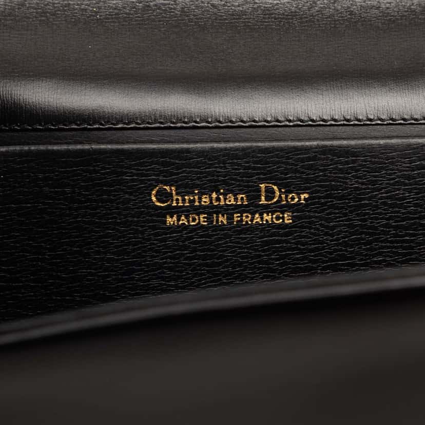 Dior Leather Chain Shoulder Bag Black Leather Very good condition - Box View