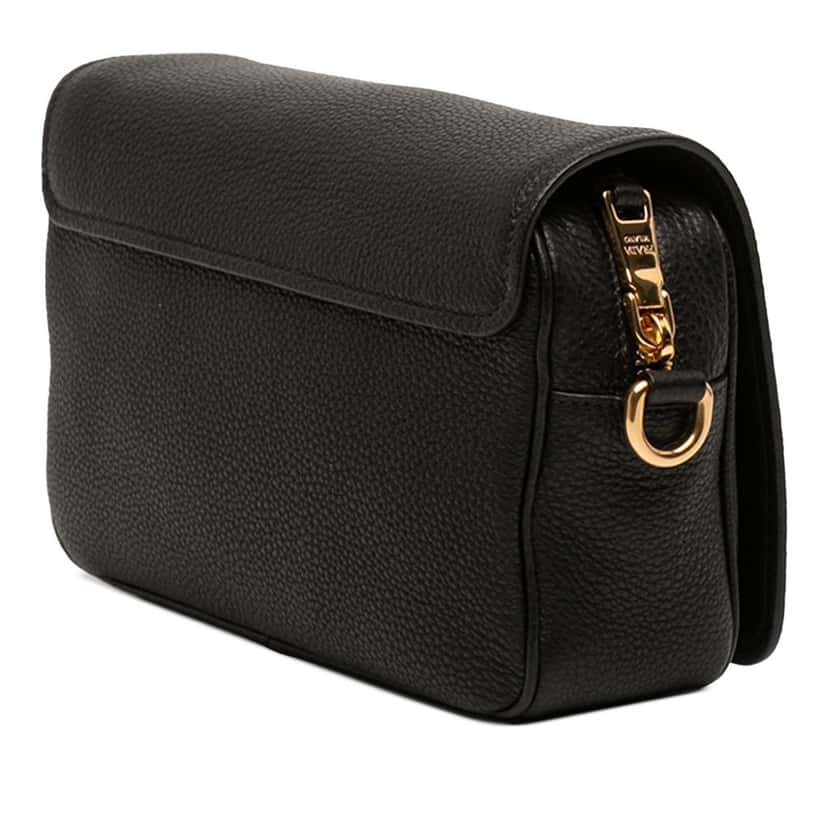 Prada Vitello Phenix Flap Crossbody Black Leather Good condition - Back View