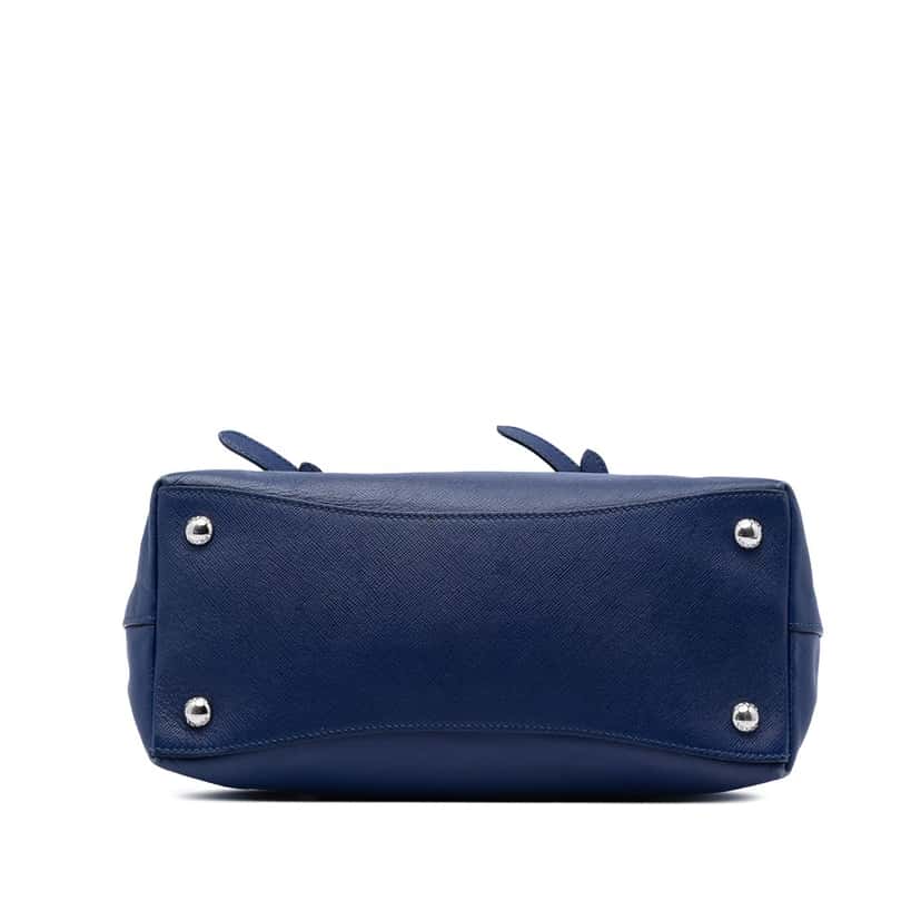 Prada Saffiano Soft Shopping Tote Blue Leather Very good condition - Inside View
