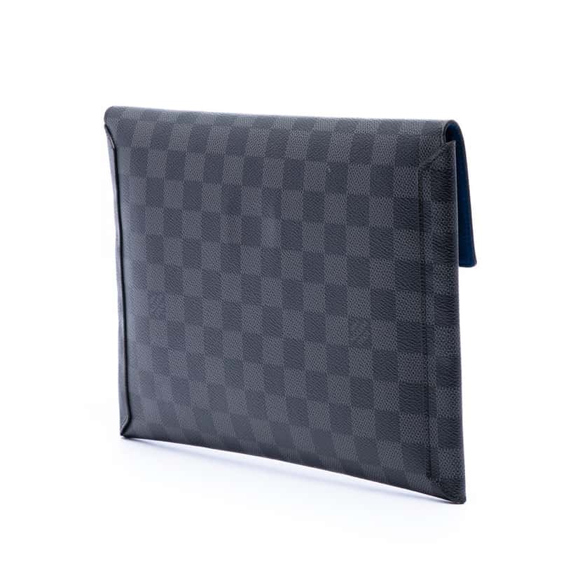 Louis Vuitton Damier Graphite Alpha Triple Pochette Black Very good condition - Back View