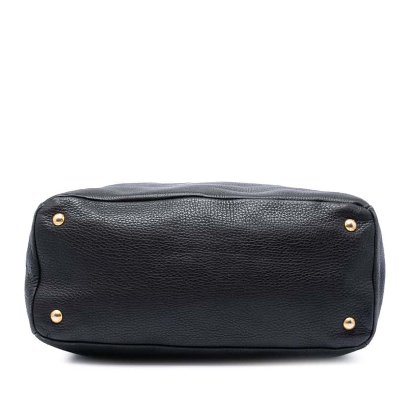 Prada Vitello Daino Open Convertible Tote Black Leather Very good condition - Inside View