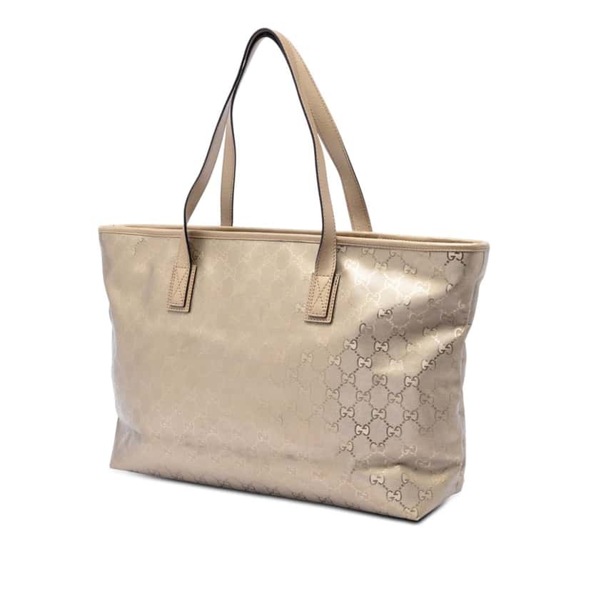 Gucci Medium GG Imprime Tote Gold Very good condition - Back View