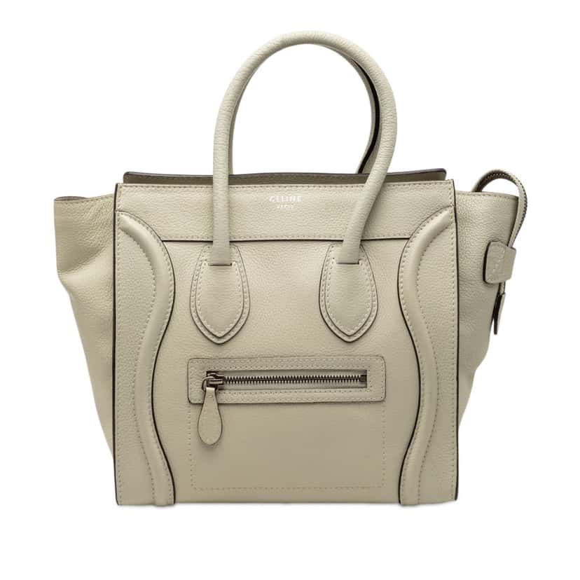 Celine Micro Leather Luggage Tote Brown Leather Very good condition - Front View