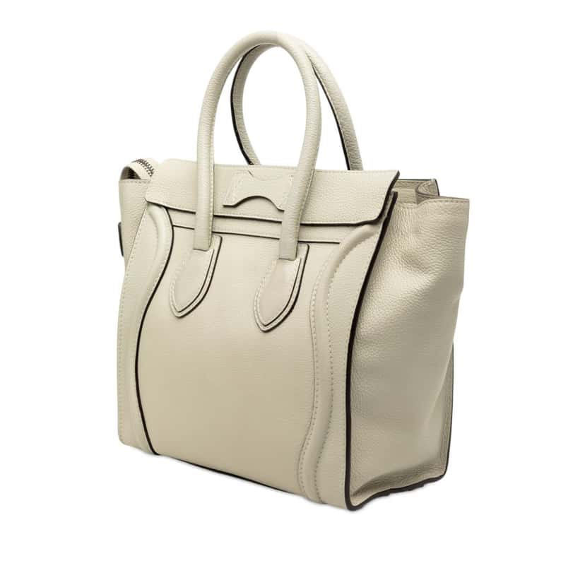 Celine Micro Leather Luggage Tote Brown Leather Very good condition - Back View
