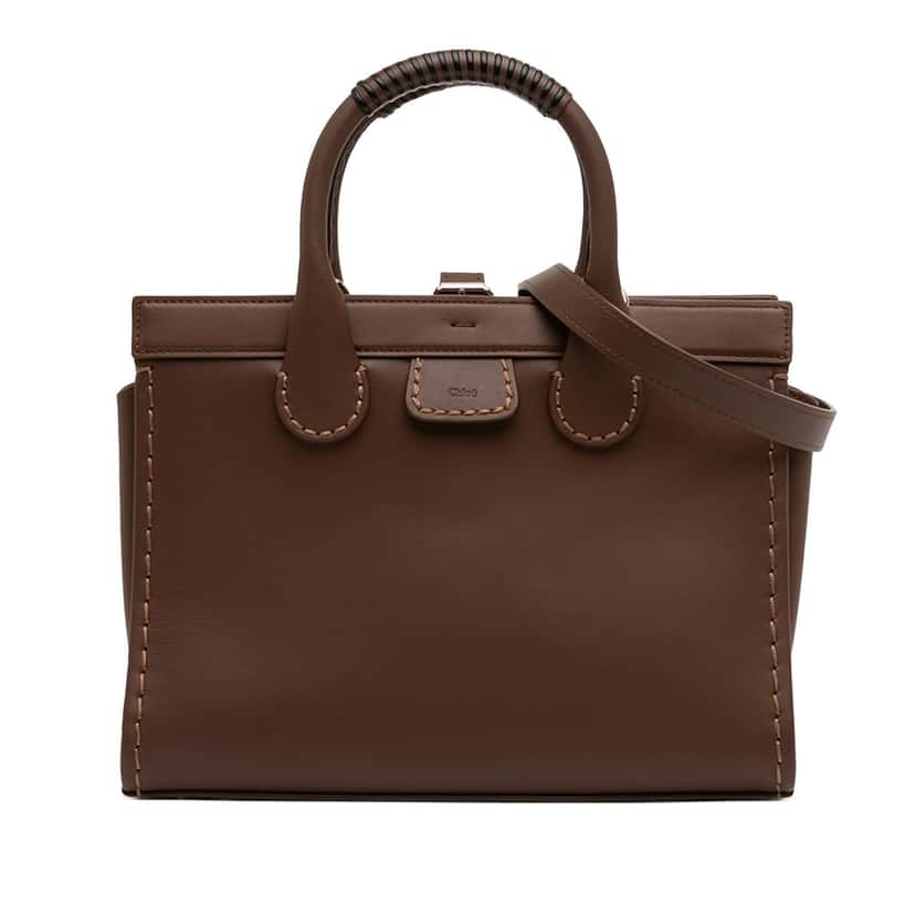 Chloé Medium Zipped Edith Satchel Brown Leather Very good condition - Front View