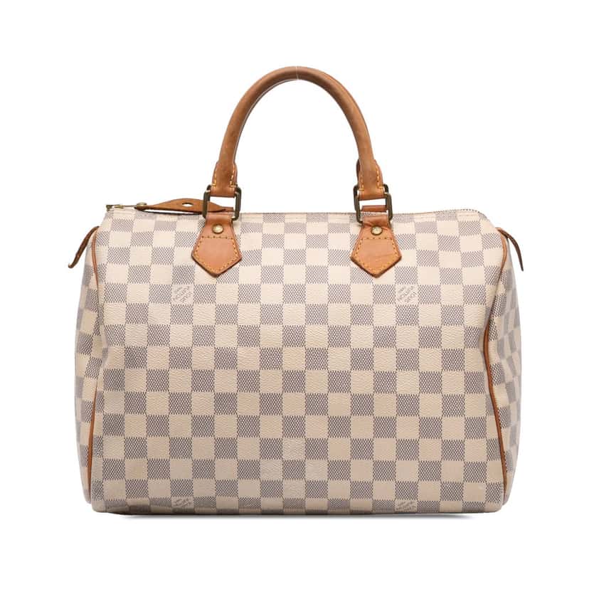Louis Vuitton Damier Azur Speedy 30 White Very good condition - Front View