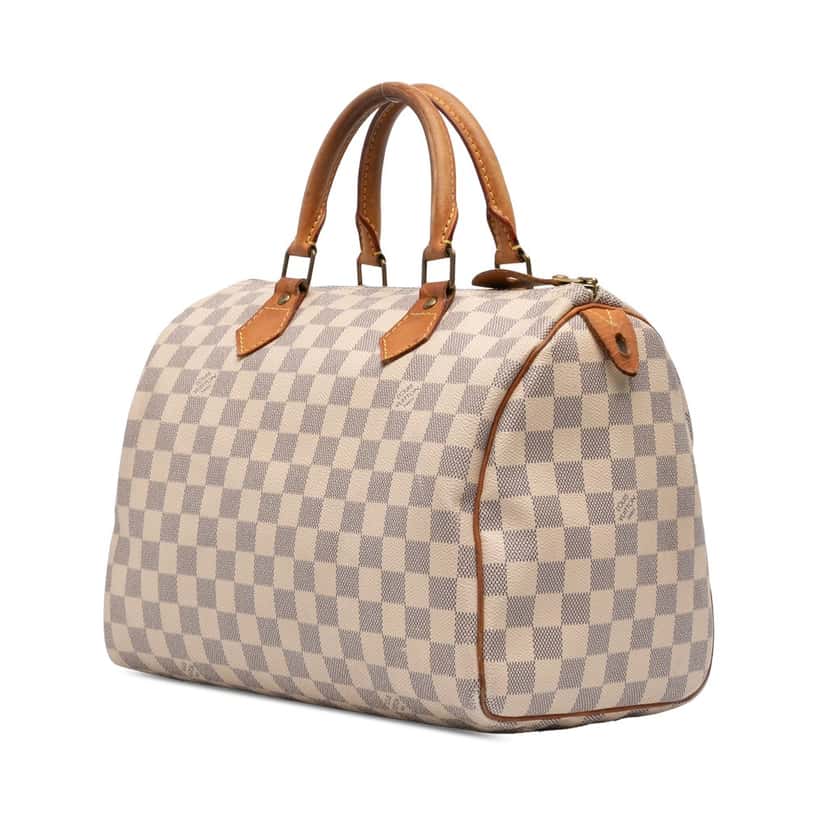 Louis Vuitton Damier Azur Speedy 30 White Very good condition - Back View