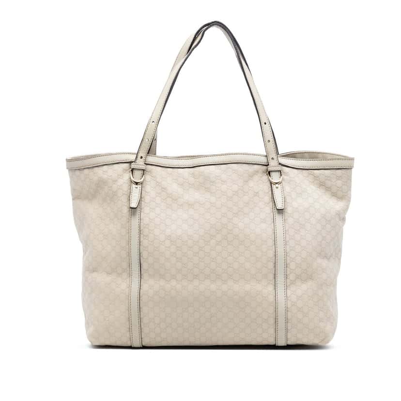 Gucci Microguccissima Nice Tote White Leather Very good condition - Front View