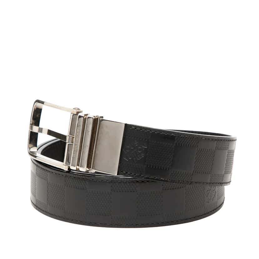 Louis Vuitton Damier Infini Boston Reversible Belt Black Very good condition - Back View