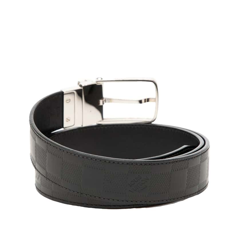 Louis Vuitton Damier Infini Boston Reversible Belt Black Very good condition - Inside View