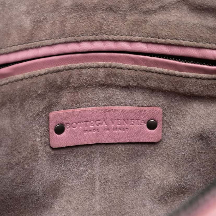 Bottega Veneta Nappa Intrecciato Nodini Crossbody Pink Leather Very good condition - Box View