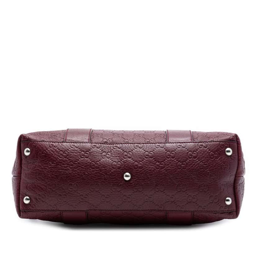 Gucci Guccissima Tender Bamboo Bar Tote Red Leather Very good condition - Inside View