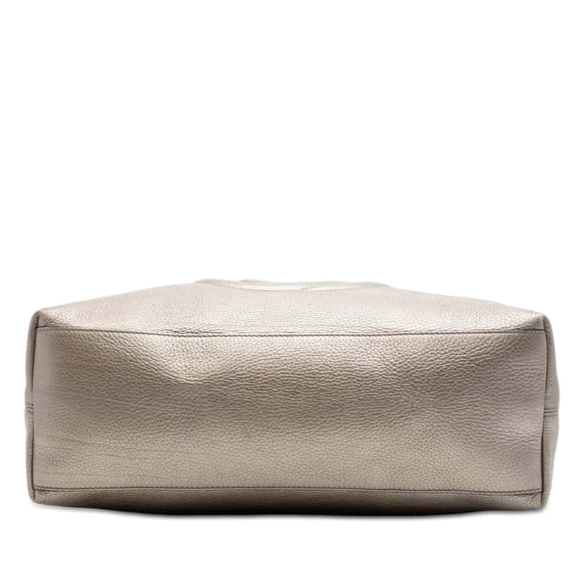 Gucci Medium Metallic Calfskin Soho Chain Tote Gold Leather Very good condition - Inside View