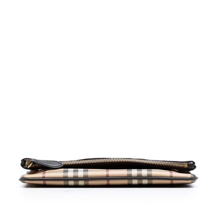 Burberry Haymarket Check Coated Canvas Adeline Fold over Clutch Beige Very good condition - Inside View