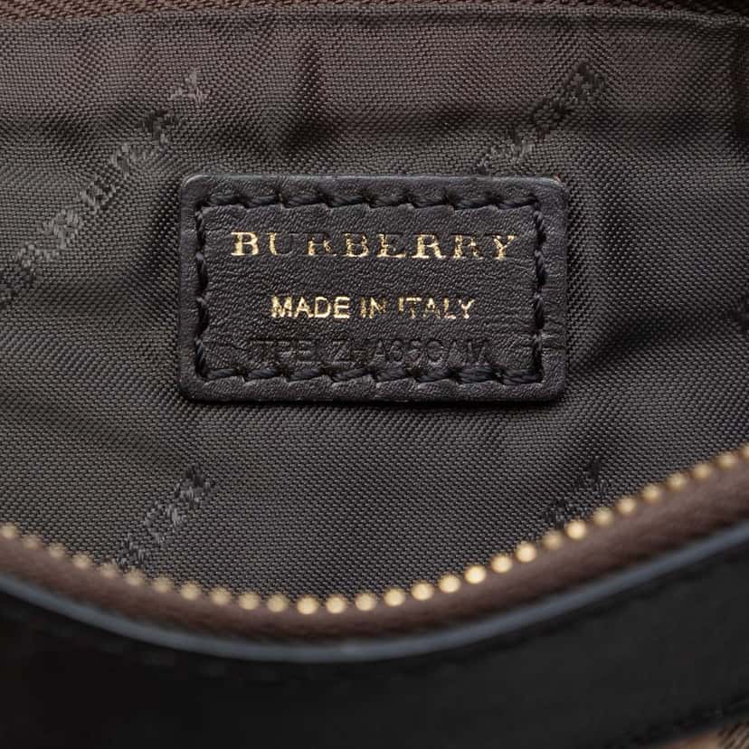 Burberry Haymarket Check Coated Canvas Adeline Fold over Clutch Beige Very good condition - Box View