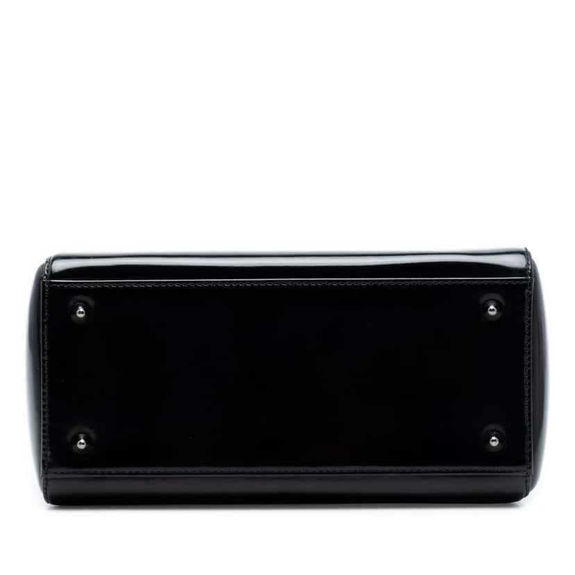Dior Medium Patent Lady Dior Black Leather Very good condition - Inside View