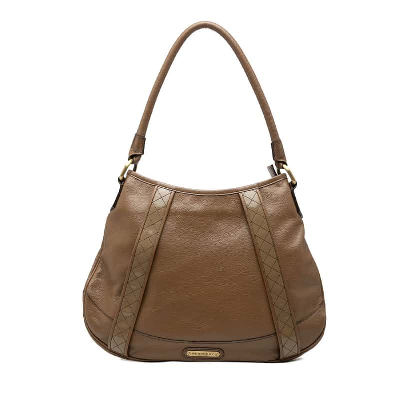Burberry Leather Shoulder Bag Brown Leather Very good condition - Front View