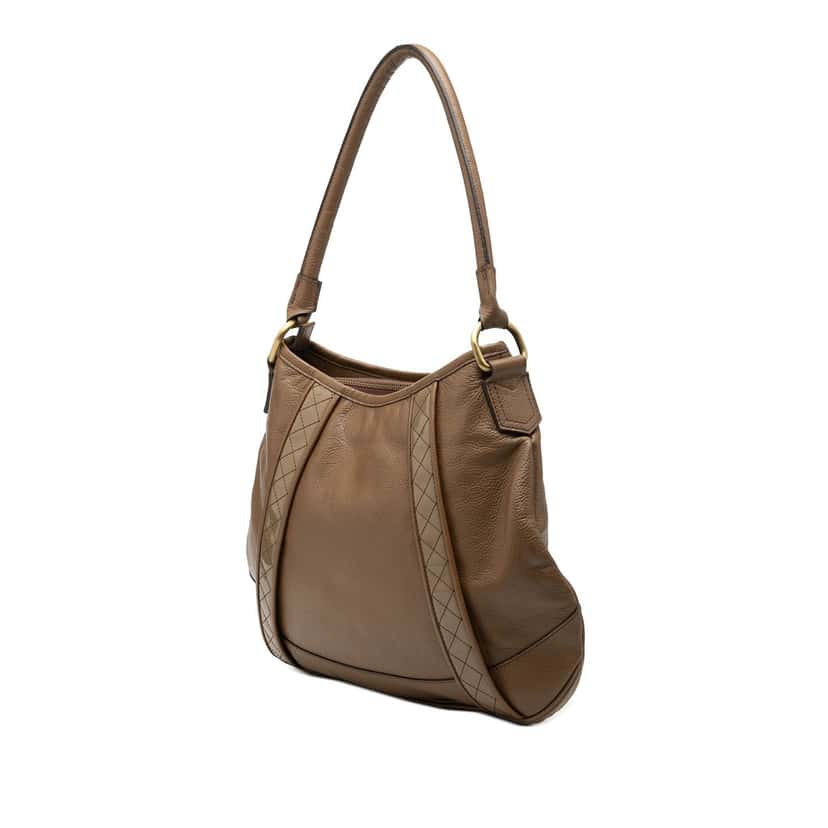 Burberry Leather Shoulder Bag Brown Leather Very good condition - Back View