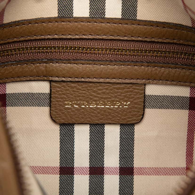 Burberry Leather Shoulder Bag Brown Leather Very good condition - Box View