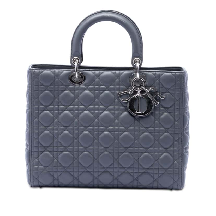 Dior Large Lambskin Cannage Lady Dior Other Leather Very good condition - Front View