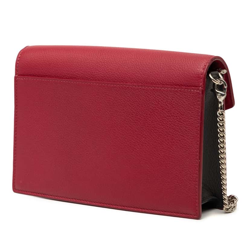 Louis Vuitton Bicolor Leather MyLockMe Chain Pochette Red Leather Very good condition - Back View