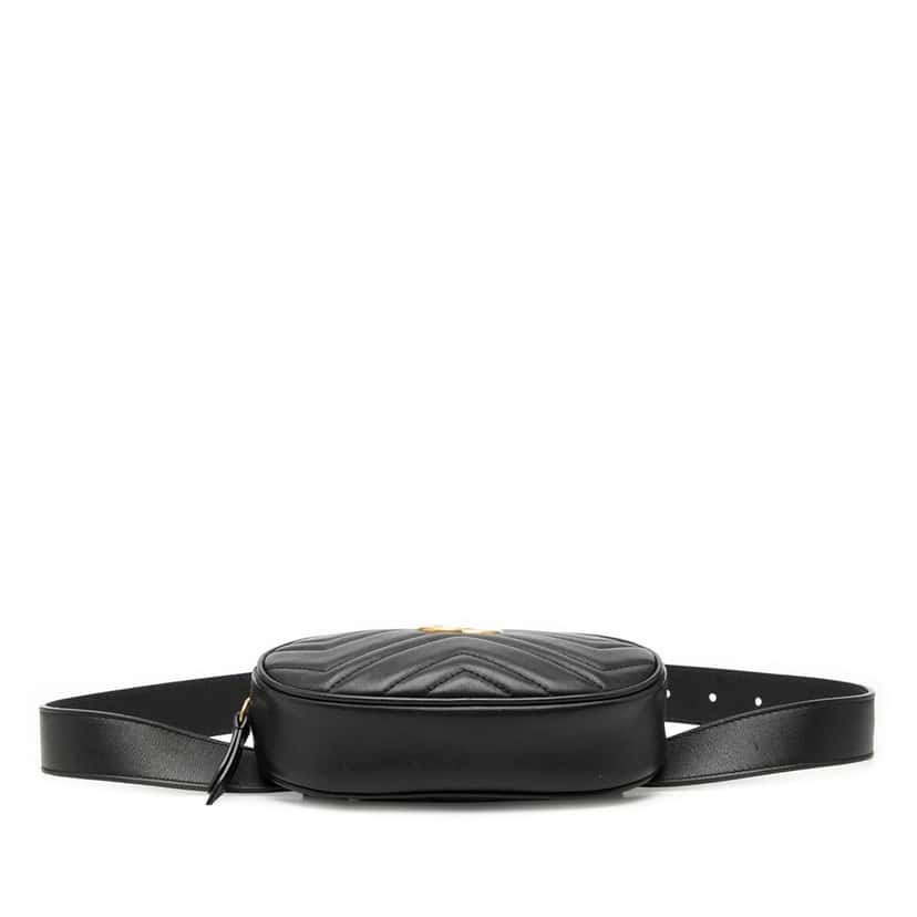 Gucci GG Marmont Matelasse Leather Belt Bag Black Leather Very good condition - Inside View