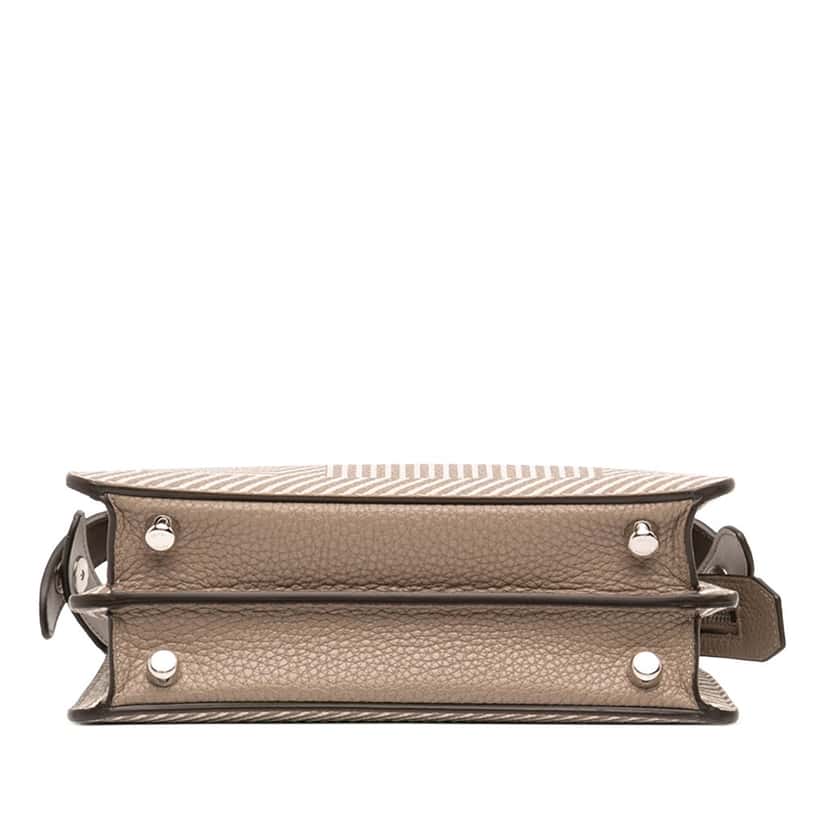 Fendi Small Zucca Leather Peekaboo ISeeU Satchel Brown Leather Very good condition - Inside View