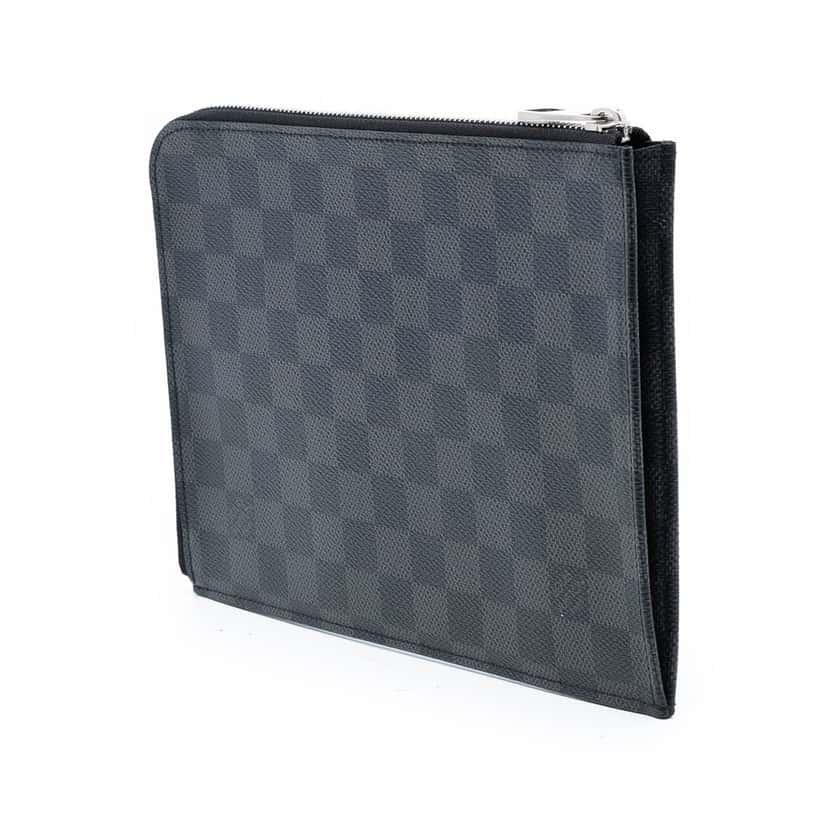 Louis Vuitton Damier Graphite Pochette Jour PM Black Very good condition - Back View