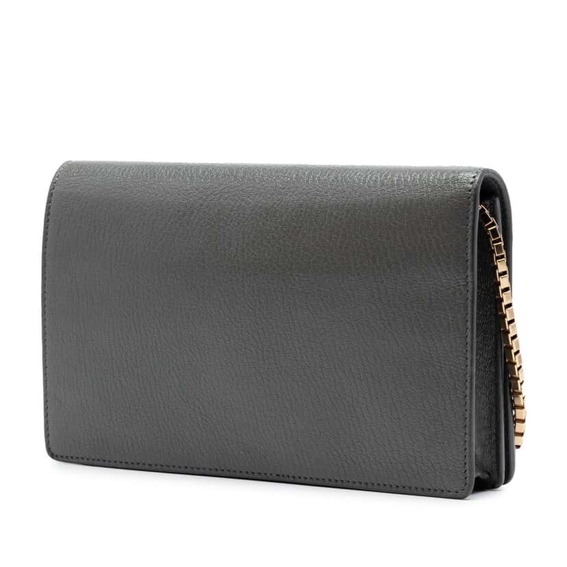 Balenciaga Chevre Motocross Metallic Edge Wallet on Chain Other Leather Very good condition - Back View