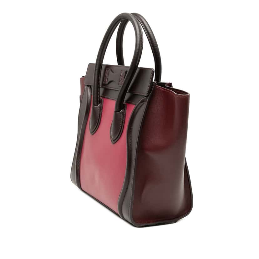 Celine Micro Tricolor Leather Luggage Tote Pink Leather Very good condition - Back View