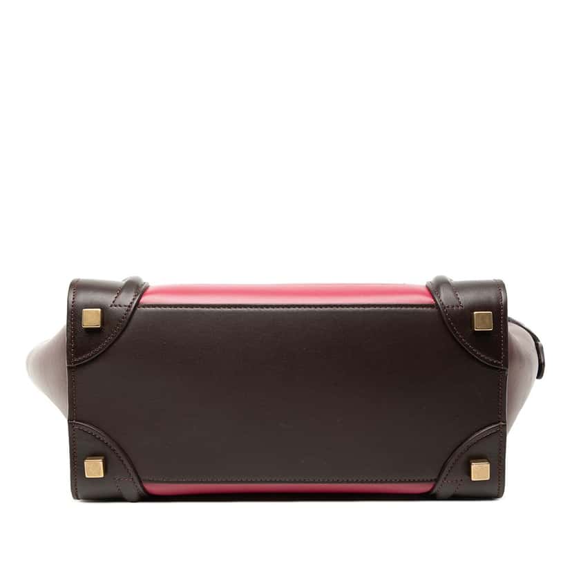 Celine Micro Tricolor Leather Luggage Tote Pink Leather Very good condition - Inside View